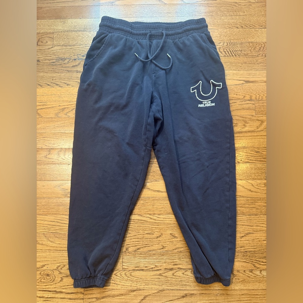 True Religion Men’s black Joggers, XXL